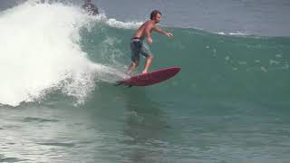 SURFING Sandy Beach Lefts Rincon Puerto Rico February 2020 [upl. by Lebasiairam]