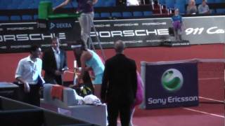 Julia Goerges vs Michaella Krajicek winner interview  Porsche Tennis Grand Prix 2011 [upl. by Hairu]