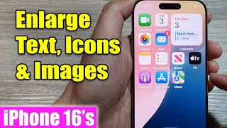 iPhone 1616 Pro Max How to Enlarge Text Icons amp Images on iPhone for Easier Reading [upl. by Vookles]