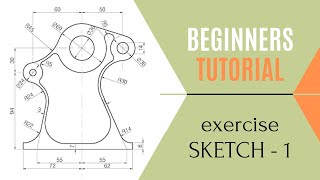 Beginners Tutorial for Fusion360  Exercise 1  Sketch Profile [upl. by Anirad356]