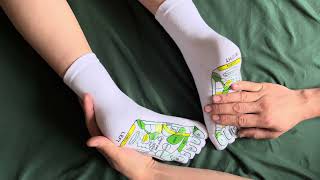 No talking ASMR reflexology socks foot massage [upl. by Acinej]