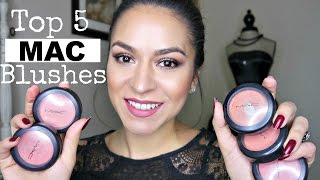 TOP 5 MAC BLUSHES w Swatches [upl. by Analem307]