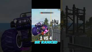 BR RANKED 2 vs 4 കളിച്ചപ്പോൾ 🔥 FF MALAYALAM 🤍 freefire shorts [upl. by Ennaillek]