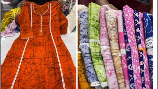 kurti one piece collection  ৩৬৪৬ সাইজের বাটিকের পকেট কুর্তি কিনুন পাইকারি দাম [upl. by Myron10]