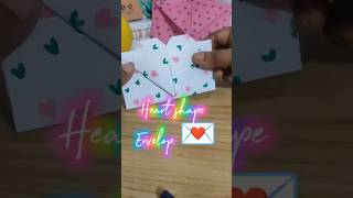 Heart shape envelop💌💗diy papercraft craft origami [upl. by Zsuedat]