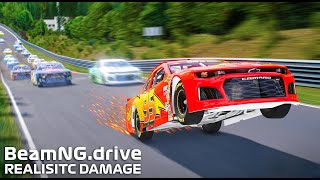 NURBURGRING Jump Compilation BUT With REALISTIC DAMAGE MODEL 14  BeamNG Drive [upl. by Jardena]