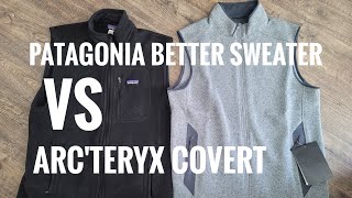 Best Mens Sweater Vest 2022 Patagonia vs Arcteryx Covert Cardigan Better Sweater Fleece Review [upl. by Nerro18]