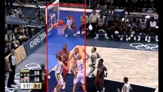 FIBA guidelines on goaltending after the ball touches the ring [upl. by Ainattirb]