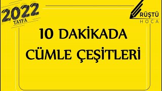 10 DAKİKADA  Cümle Çeşitleri  RÜŞTÜ HOCA [upl. by Vandervelde]