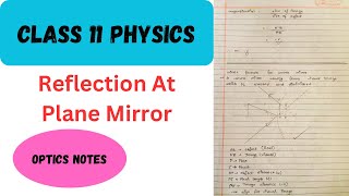 Physics 11  Optics  Reflection at plane mirror  Complete Notes  Exam Notes Nepal [upl. by Mic871]