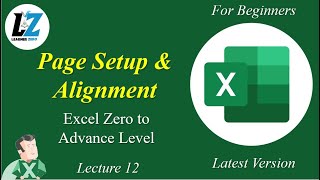 12 MS Excel for Beginners  Page Setting and Alignment  Urdu  Hindi excel microsoftlearning [upl. by Arvy]