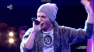 O ses Turkiye Azerbaycanli yarismaci Elnur Huseynov super ifa Sertap Erener Ask Tv8 01122014 [upl. by Cavil6]