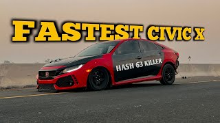 FASTEST CIVIC X OF PAKISTAN 🇵🇰 Ft Hash C63 Killer [upl. by Pansir]