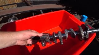 RB25DET Build  Grub Screw Crankshaft Cleaning The Oil Passages [upl. by Ravi930]