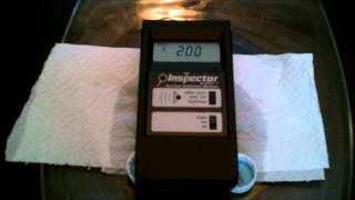 1132012  Radiation Test  SNOW precip  St Louis Missouri USA  429 CPM [upl. by Rahsab540]