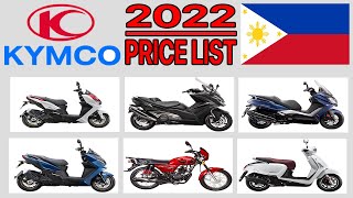 Kymco Motorcycle PriceList Philippines 2022 [upl. by Nilac828]