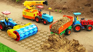 Diy tractor mini Bulldozer to making Garden Construction  diy mini Crane Rescue Plowing  HP Mini [upl. by Warfold]