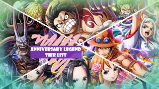 Anniversary Legend Tier List SPECIAL Meine 50 besten Legends im Game One Piece Treasure Cruise [upl. by Imoian390]