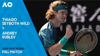 Thiago Seyboth Wild v Andrey Rublev Full Match  Australian Open 2024 First Round [upl. by Sudbury]