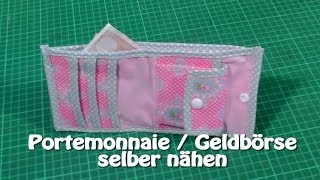 PORTEMONNAIE  GELDBÖRSE SELBER NÄHEN I DIY  Nähen für Anfänger I Tutorial [upl. by Leacock976]