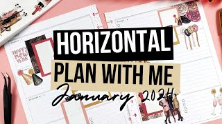 Plan With Me For The First Week Of 2024 Classic HORIZONTAL Happy Planner® Weekly Plan With Me [upl. by Inoek]