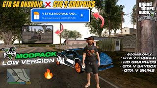 GTA 5 Style Graphics Modpack for GTA SA Android 13 amp 14  All Devices Supported  2024 Edition [upl. by Akimaj]