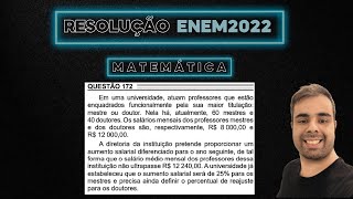 ENEM 2022 Em uma universidade atuam professores que estão enquadrados funcionalmente pela sua maior [upl. by Ahsenot]