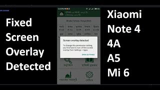 How To Fix Screen Overlay Detected for Xiaomi Redmi note 4 4A A5 Mi 6 [upl. by Marge921]