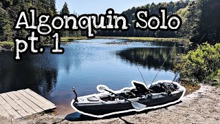 15km Paddle Into Native Brook Trout Waters  Algonquin Solo Pt1 [upl. by Aik]