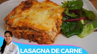 LASAGNA DE CARNE MOLIDA Y QUESO  FACIL Y DELICIOSA [upl. by Karry]