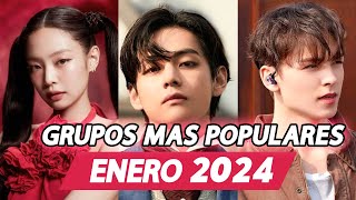 Los 10 grupos de KPOP más populares en Enero 2024 [upl. by Faruq]