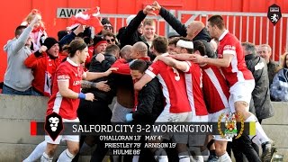 Salford City 32 Workington AFC  Northern Premier League playoff final [upl. by Aneram]