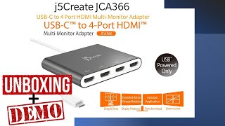 J5create JCA366 Multi Monitor Adapter Unboxing amp demo [upl. by Oina798]