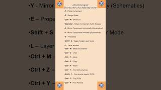 Altium Designer Shortcut Keys You Need to Know altium altiumdesigner pcb pcbdesign [upl. by Kimber502]