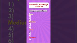 The ULTIMATE General Knowledge Quiz p1 [upl. by Edahsalof]