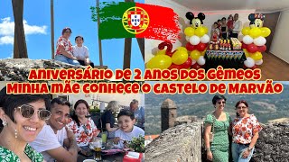 Aniversário de 2 anos dos gêmeos  Minha mãe conhece o castelo de Marvão  Portugal 🇵🇹 [upl. by Av]