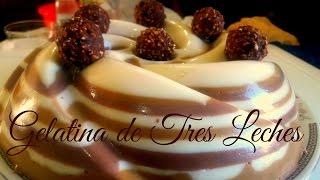 PREPARA ESTA DELICIOSA GELATINA DE NUTELA Y TRES LECHES [upl. by Yoshio]