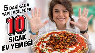 5 Dakikalık EN Güzel 10 Sıcak Ev Yemeği Tarifi  Kebap İskender Bezelye Kuru Fasulye amp Pilav [upl. by Ralli]