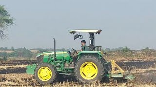 John Deere 💀 5405 Cultivating Rice Paddy [upl. by Aihseket951]