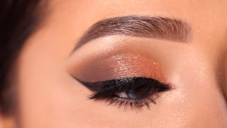 Soft and Simple eye makeup Tutorial with winged eyeliner  Beginner friendly eyeshadow  Shilpa [upl. by Belac]