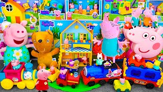 10 Minutes satisfying With unboxing Peppa Pig grandpa Pigs Train And Track Set Peppa pig Toys [upl. by Guerin835]