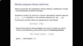 Metody numeryczne Wykład nr 4 Obliczanie wartości własnych i wektorów własnych [upl. by Obellia]