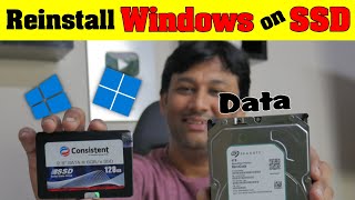 Reinstall Windows to SSD  Preserve Your Data During Installation Hindi [upl. by Anelrad]