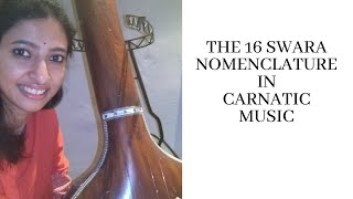 THE 16 SWARA NOMENCLATURE IN CARNATIC MUSIC [upl. by Edijabab]