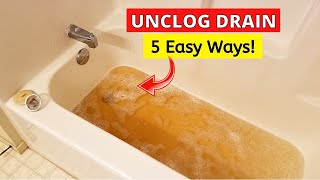 5 Easy Ways to Unclog Bathtub Drain [upl. by Aay]