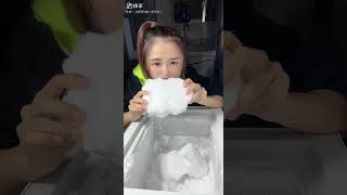 Powdery Ice eating ASMR satisfying [upl. by Kline693]