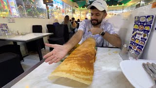 Dubais Biggest Paper Crispy Dosa  Street Food [upl. by Acinorav]