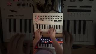 Convalescence chorus playthrough cyberpunk synth synthwave cat newmusic korg minilogue [upl. by Mehcanem]