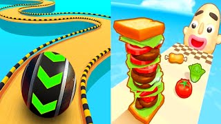 Going Ball VS Sandwich Runner  Going Ball  Sandwich Runner Gameplay [upl. by Erimahs]