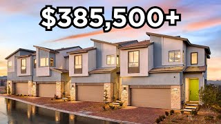 Touring Brand New Modern Townhomes For Sale in Las Vegas  Crestview by TriPointe Homes [upl. by Erodasi]